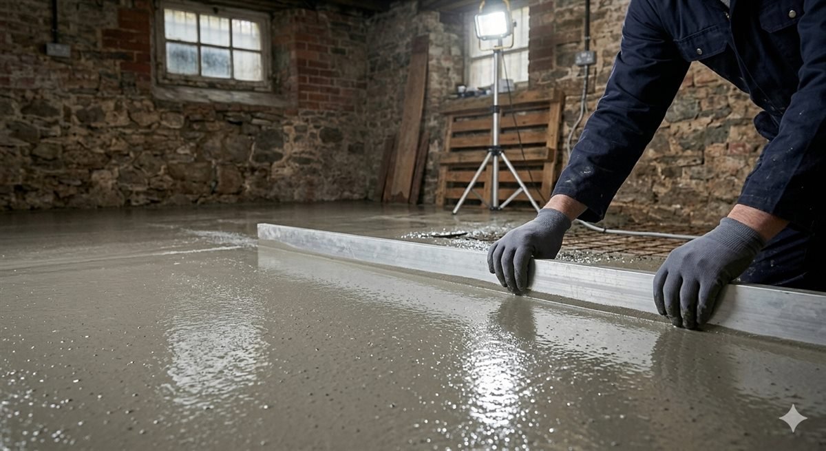 Smooth plastered wall finish